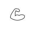 Biceps muscle icon man symbol strength icon