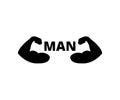 Biceps muscle icon man symbol strength icon