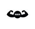 Biceps muscle icon man symbol strength icon