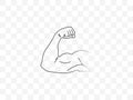 Biceps, muscle icon. Vector illustration, flat design Royalty Free Stock Photo