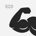 Biceps silhouette vector icon