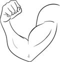 Biceps of strong man Royalty Free Stock Photo