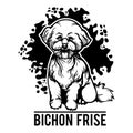 Bichon Frise - Dog Happy Face Paw Puppy Pup Pet Clip Art K-9 Cop Police Logo SVG PNG Clipart Vector Cricut Cut Cutting