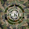 Bicker written on a camouflage texture. Vector Illustration. Detailed.  EPS10 Royalty Free Stock Photo