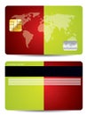 Bicolor background credit card Royalty Free Stock Photo