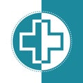 Bicolor icon of a hospital signal