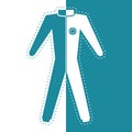 Bicolor icon of a medical overall