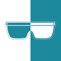 Bicolor icon of a protection glasses