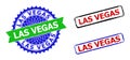 LAS VEGAS Rosette and Rectangle Bicolor Seals with Unclean Styles