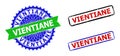 VIENTIANE Rosette and Rectangle Bicolor Badges with Corroded Styles