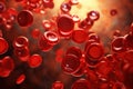 Biconcave Red blood cells. Generate Ai