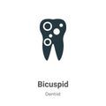 Bicuspid vector icon on white background. Flat vector bicuspid icon symbol sign from modern dentist collection for mobile concept