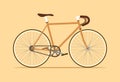 Vintage fixed gear bicycle, Fixie bike, Simple flat design