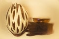 Bicycle Accessories - Helmet and sneakers Royalty Free Stock Photo