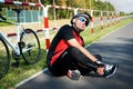 Bicycle accident Royalty Free Stock Photo