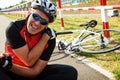 Bicycle accident Royalty Free Stock Photo