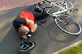 Bicycle accident Royalty Free Stock Photo