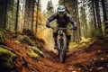 Bicycle adventure sport forest outdoors speed people Royalty Free Stock Photo