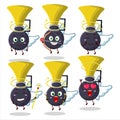 Bicycle air horn cartoon designs as a cute angel character Royalty Free Stock Photo