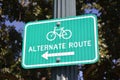 Bicycle Alternate Route Royalty Free Stock Photo