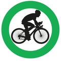 Bicycle area sign vector Royalty Free Stock Photo