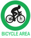 Bicycle area sign vector Royalty Free Stock Photo