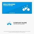 Bicycle, Bike, Cycle, Spring SOlid Icon Website Banner and Business Logo Template