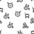 Bicycle Bike Details Seamless Pattern Vector Royalty Free Stock Photo