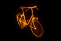 Bicycle Bike in Hologram Wireframe Style. Nice 3D Rendering