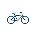 Bicycle. Bike icon vector in flat style. Cycling symbol. Sign for bicycle path Isolated on white background. Vector illustration Royalty Free Stock Photo