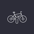 Bicycle, bike repair service line icon