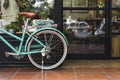 Bicycle Bike Vintage Cafe Shop Window Concept Royalty Free Stock Photo