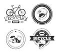 Bicycle, bike vintage vector labels, emblems, logos, badges Royalty Free Stock Photo