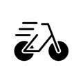 Bicycle black glyph icon Royalty Free Stock Photo