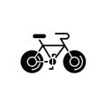 Bicycle black glyph icon. Royalty Free Stock Photo