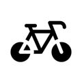 Bicycle black glyph ui icon Royalty Free Stock Photo