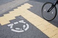 Bicycle waiting line for a person in Tokyo.