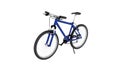Bicycle, blue bike isolated on white background