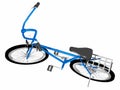 Bicycle blue top view Royalty Free Stock Photo