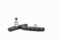 Bicycle brake pad isolated Royalty Free Stock Photo