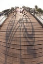 Bicycle on the bridge Royalty Free Stock Photo