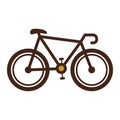 Bicycle brown contour to the right