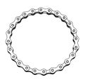 Bicycle chain in the form of a circle. 3D design