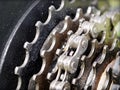 Bicycle chain and freewheel gears Royalty Free Stock Photo