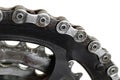 Bicycle chain and gears isolated