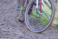 Bicycle chain with mud in a race Royalty Free Stock Photo