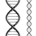 Bicycle chain with spokes twisted like a DNA spiral. Replicable tattoo vector design