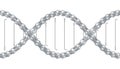 Bicycle chain with spokes twisted like a DNA spiral. Replicable realistic vector illustration. Royalty Free Stock Photo