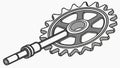Bicycle Chain Sprocket: Mechanical Drive Component, vector design Generative AI Royalty Free Stock Photo