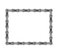 Bicycle chain square frame. Iron frame. Vector illustration